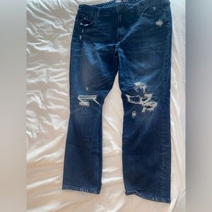 Old Navy Distressed Straight Leg Jeans
